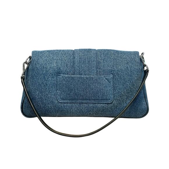 Jacquemus Denim Le Petit Bambimou Shoulder Bag with Removable Shoulder Strap - Picture 6 of 13